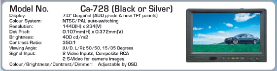 monitor LCD 18cm cu functie TV - AUTOWATCH